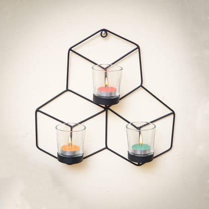 Craftlayout Iron Hanging Tea Light Candle Holder 11 Inch