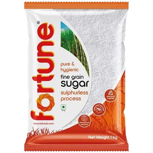 Fortune Fine Grain Sugar - Sulphurless Process, Pure & Hygienic, 1 KG