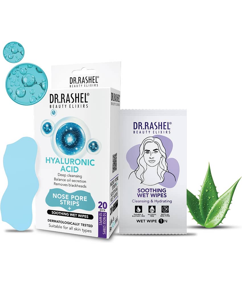 DR.RASHEL Hyaluronic Nose Pore Strip removes Blackhead and Whitehead for Men and Women (10 Strips)