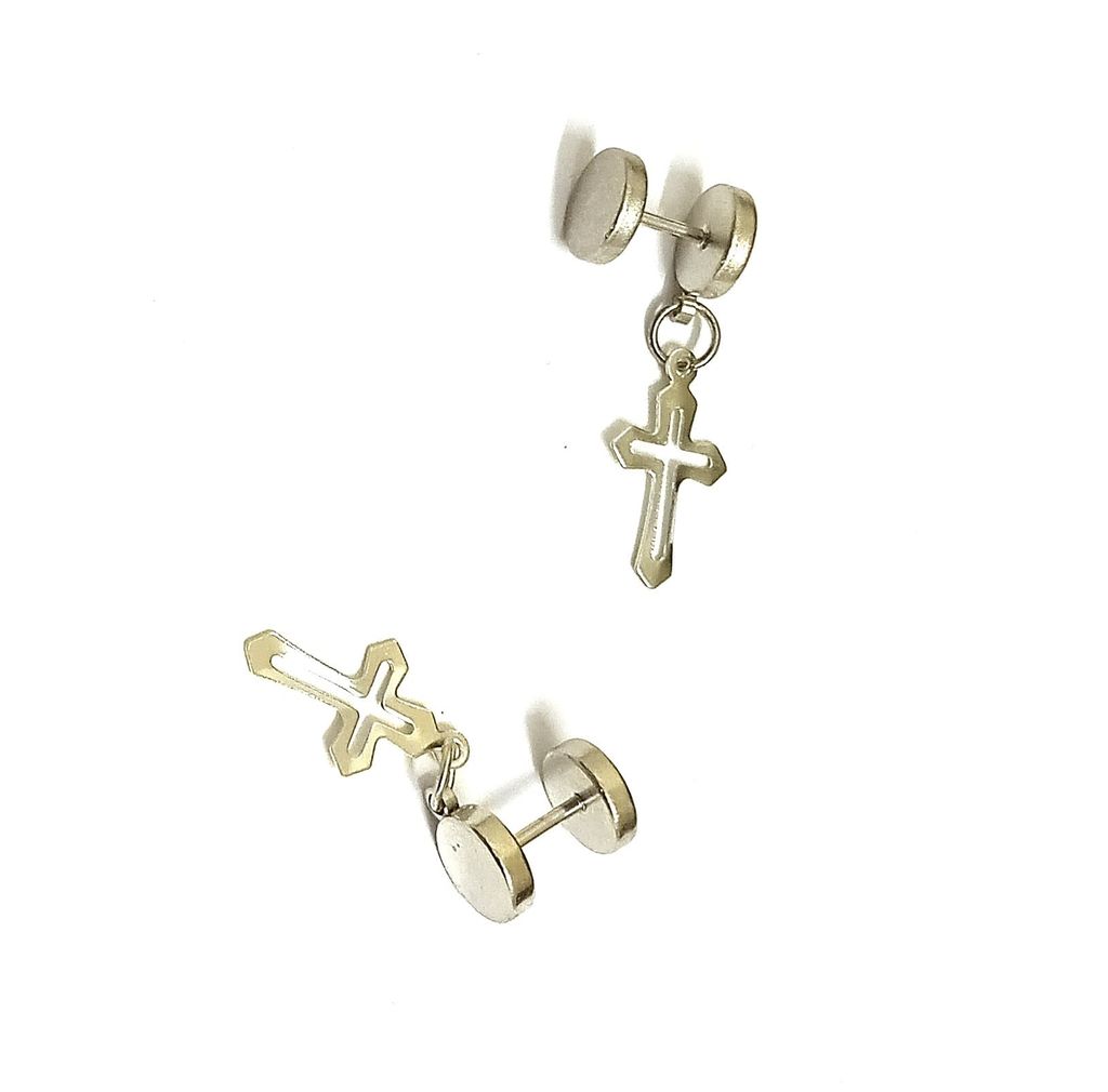 Nawani 1 Pair Mens Jewellery Silver Studs Earring/Earring for Men/Boys/Boyfriends - Earrings | Buy online on ZillyBuy
