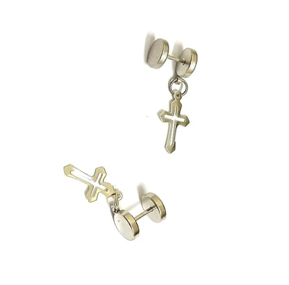 Nawani 1 Pair Mens Jewellery Silver Studs Earring/Earring for Men/Boys/Boyfriends