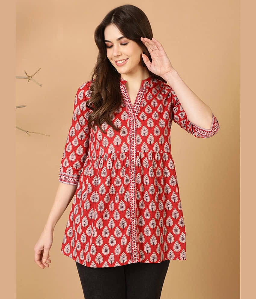 Antaran Women's Cotton Regular Top ( Maroon )