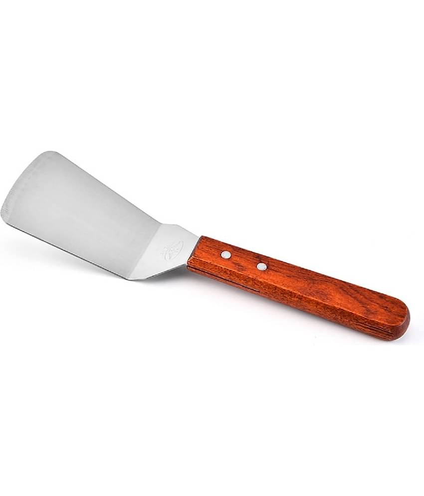 Baskety Stainless Steel Turner with Wooden Handle Pizza Serving Spatula ( Pack of 1)