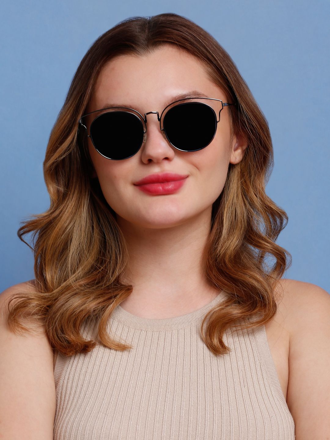 SUNNIES Large Full Frame Metal Oval Solid Polarized Women Sunglasses-SNS-11695-C305