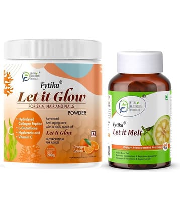 Fytika Let it Glow Orange Splash-200G + Let it Melt -60 Tabs, (Pack of 2)