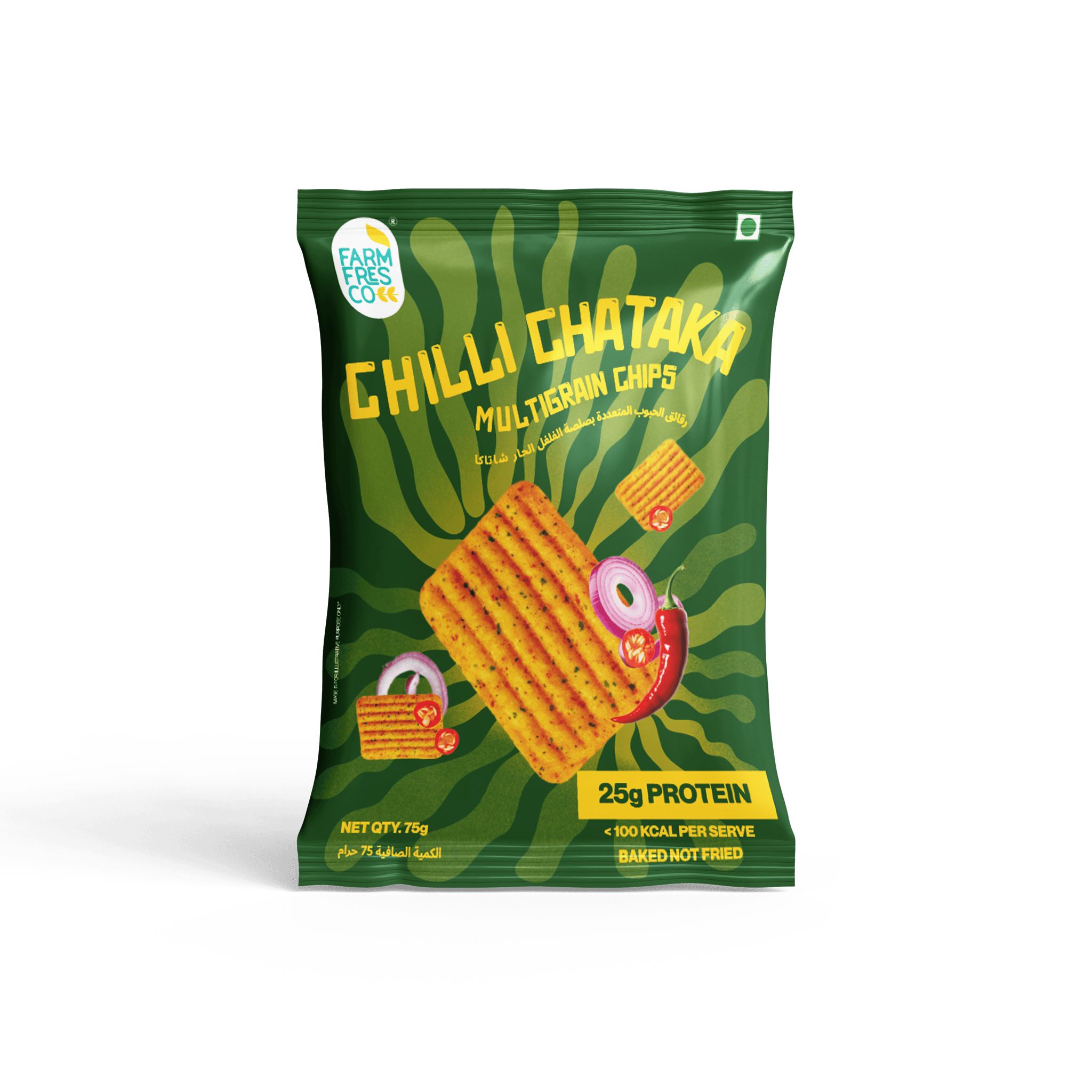 Chilly Chataka Protein Multigrain Chips (75g | 25g Plant Protein)