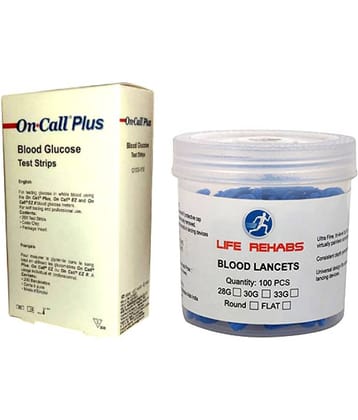 On Call Plus 200 Strips With Life Rehabs 100 Lancets