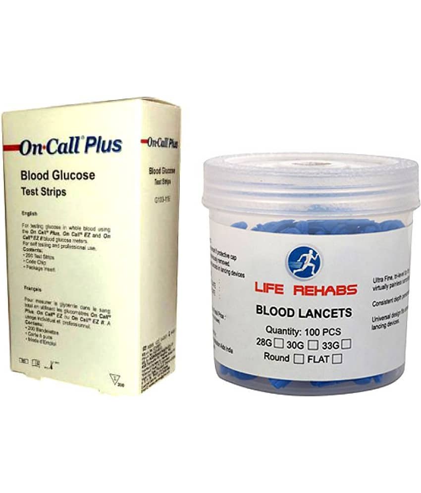 On Call Plus 200 Strips With Life Rehabs 100 Lancets