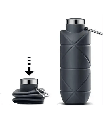 Gjshop Grey Silicone Water Bottle 700 mL ( Set of 1 )