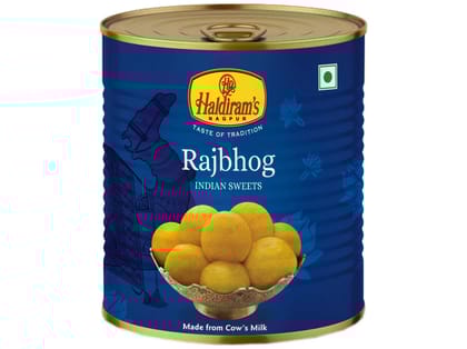 Haldiram's Rajbhog Tin Sweets - 1 Kg - Pack of 2