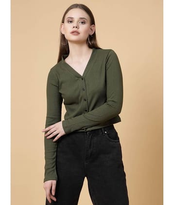 Rigo Women Striped Cotton Shirt ( Olive )