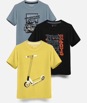 HELLCAT Pack of 1 Boys Cotton Blend T-Shirt ( White )