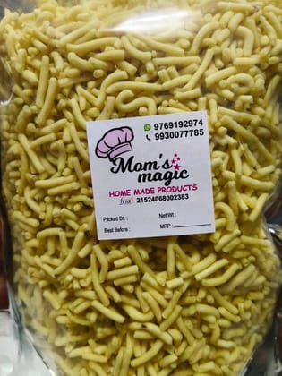 Mom's Magic Sadha Shev Moong Dal Sev Plain Salty Snack 250g | Crispy Yellow Vermicelli Namkeen