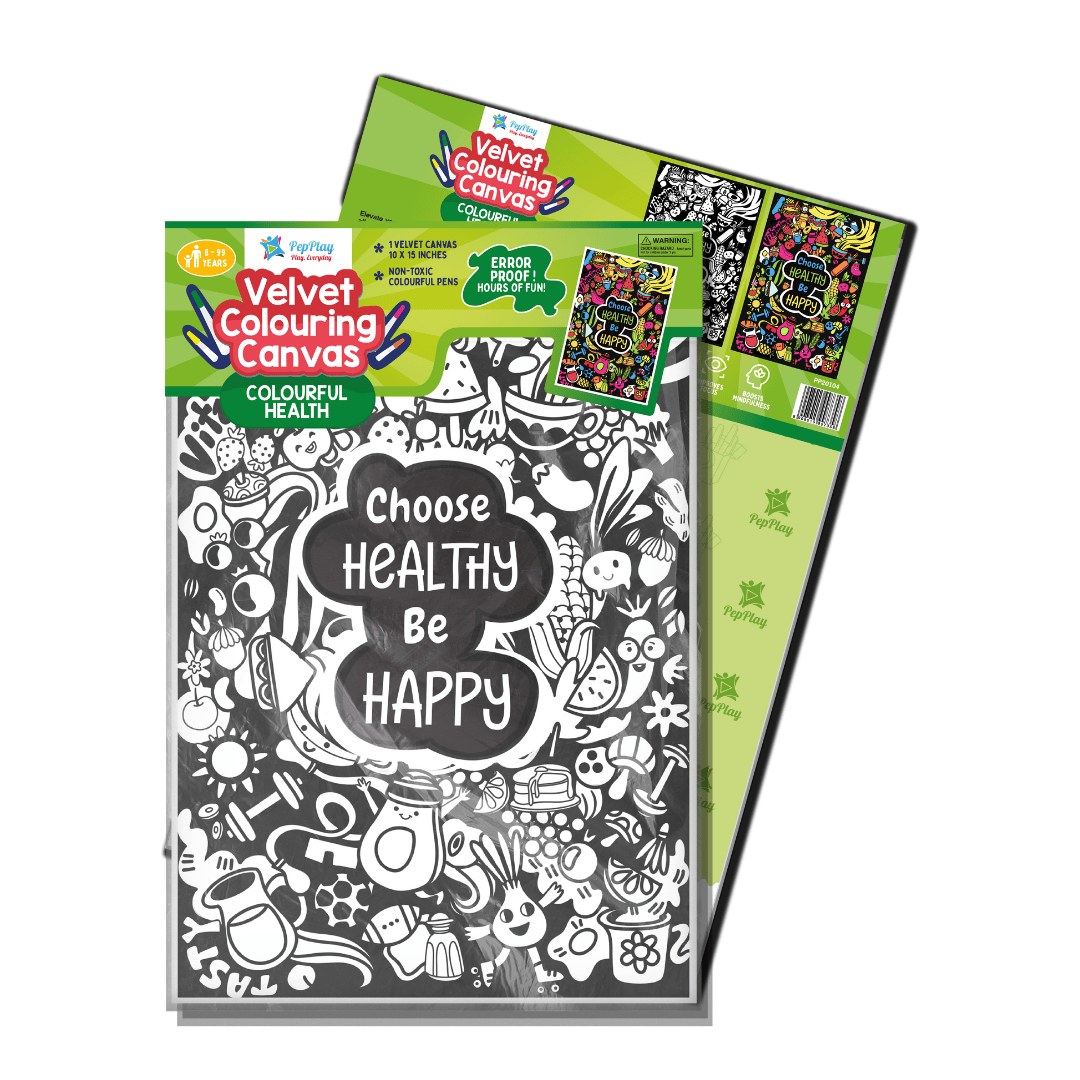 Pepplay Velvet colouring canvas - Colourful health