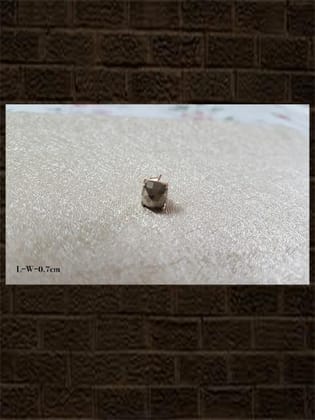 Pyrite checker...sterling silver semi precious stone studs in square shape