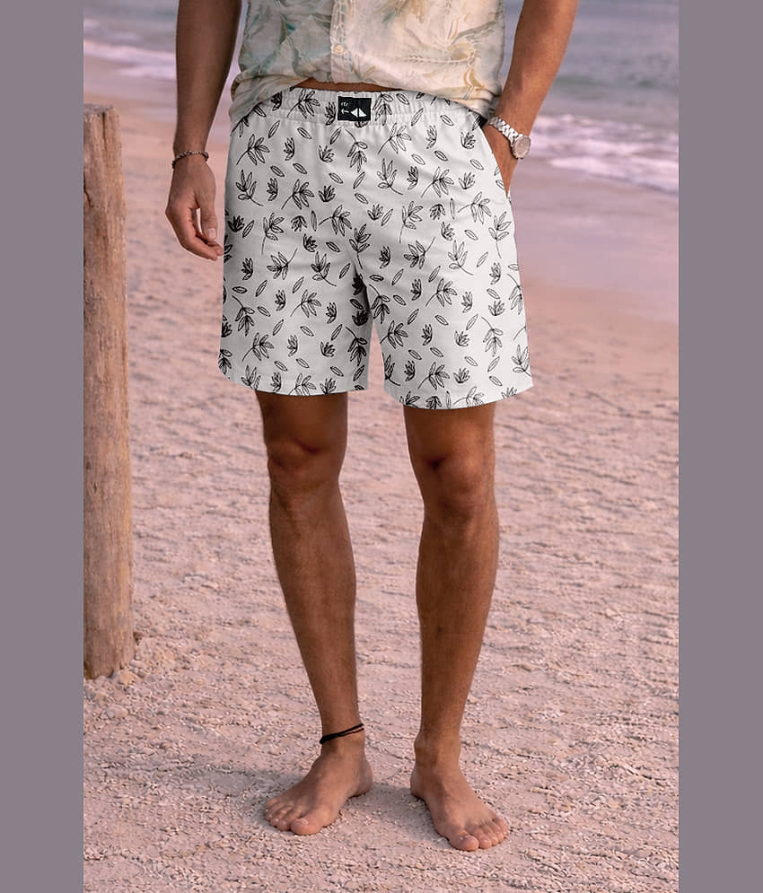 FTX White Cotton Blend Men's Shorts ( Pack of 1 )