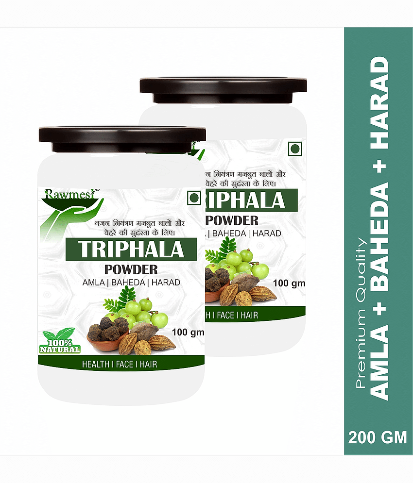 Rawmest Triphala(Amla, Baheda, Harad) For Hair Powder 200 Gm Pack of 2