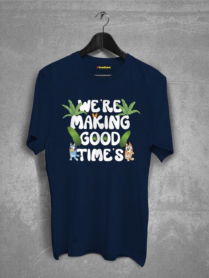 We Are Making Good Times Bluey T-shirt-Navy Blue / XS