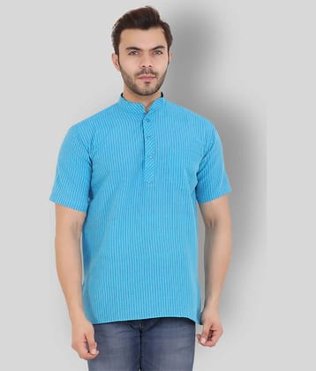 Latest Chikan - Yellow Cotton Men's Shirt Style Kurta ( Pack of 1 )