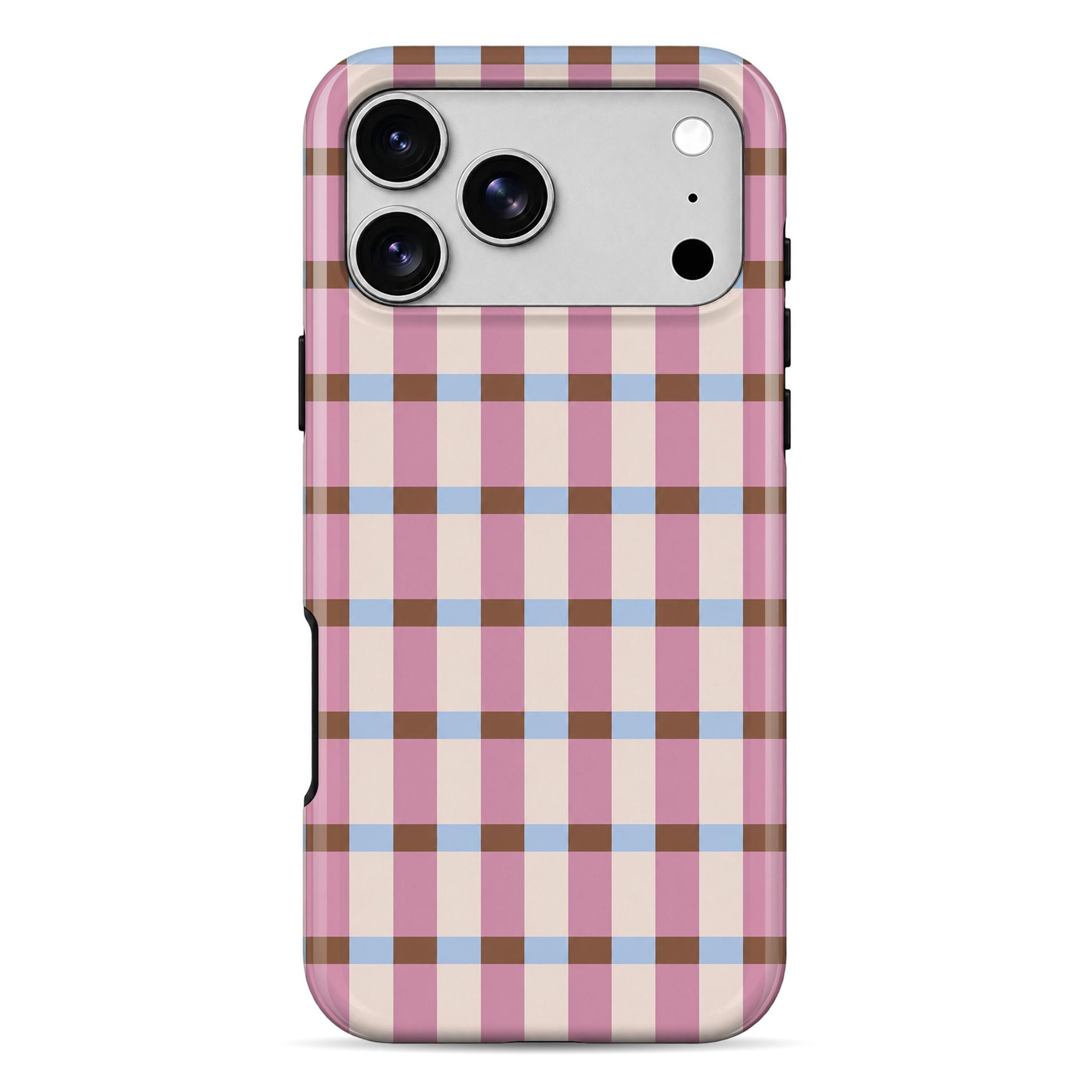 Wrapcart Coastal Check Armour Mobile Cover | Double Layer Shockproof Glossy Case