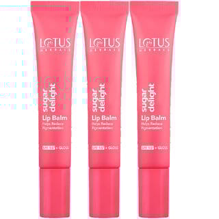Lotus Herbals Sugar Delight Lip Balm Spf15 10G  (Pack Of 3)