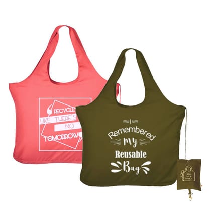 IVillage Bag In Pouch Pink and Green