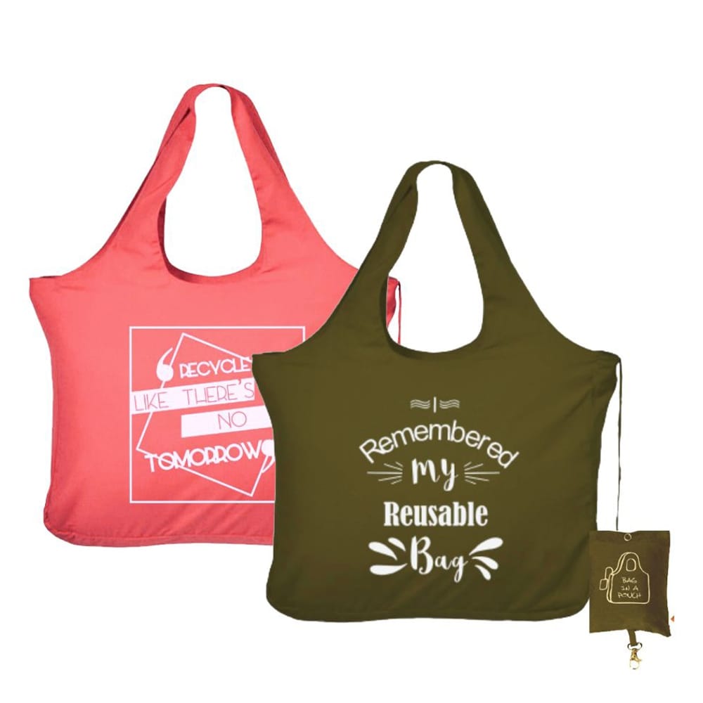 IVillage Bag In Pouch Pink and Green