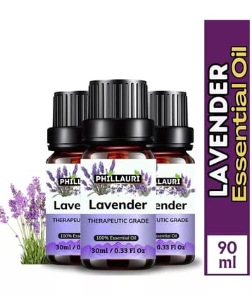 Phillauri Lavender Others Essential Oil Floral With Dropper 90 mL ( Pack of 3 )