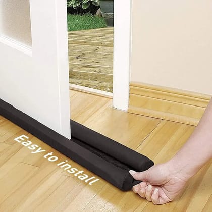 Door Protector - Door Draft Fabric Cover Guard, Soundproof Gap Sealer, Waterproof Stopper – Brown (Pack of 2)