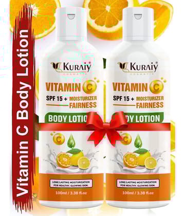 KURAIY Beautiful Vitamin C Body Lotion Whitening Moisturizing Body Lotion Pack Of 2