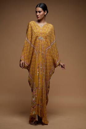 Mustard Color Kaftan-Free Size