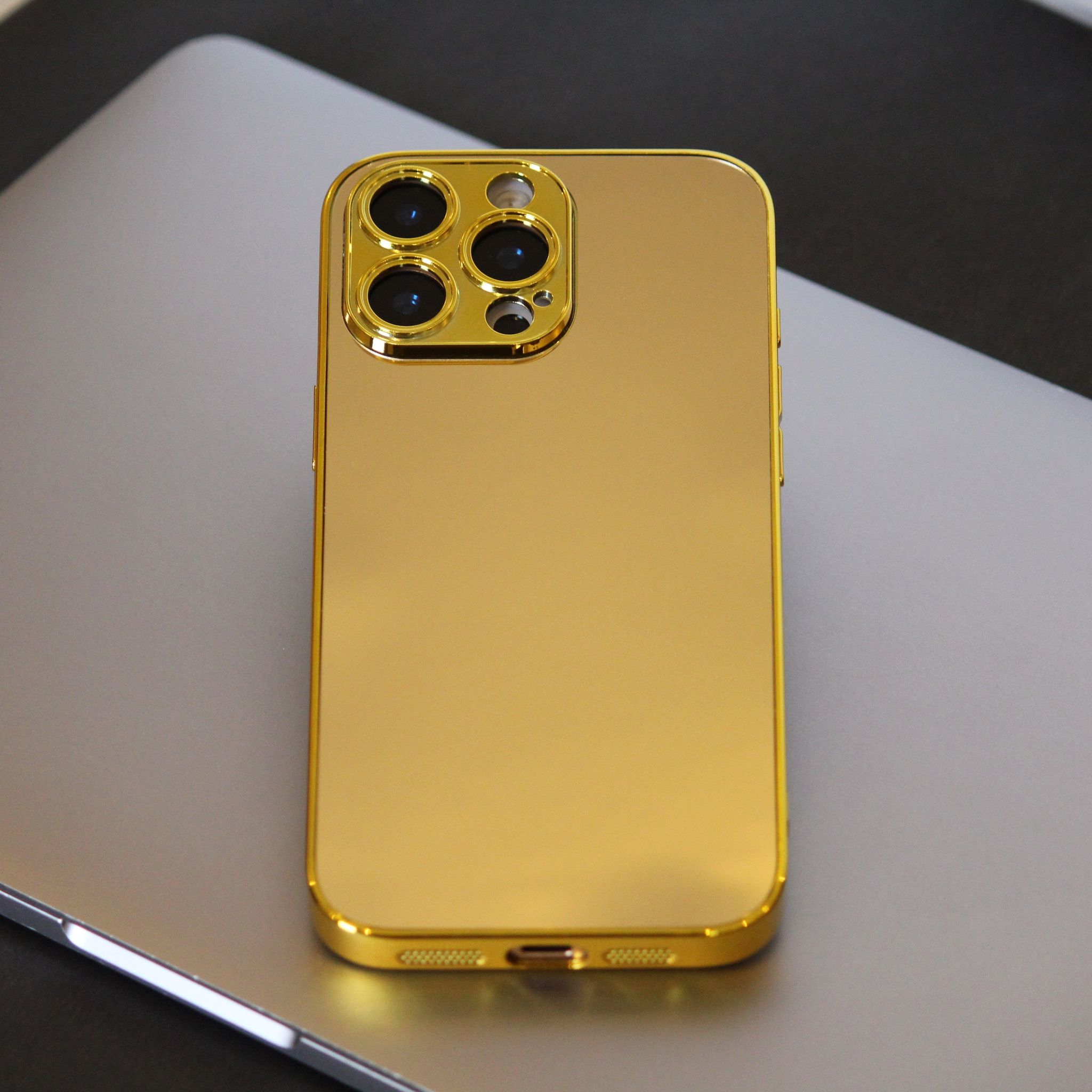 Gold Electroplated 360 Degrees Protection Premium Case-iPhone 16 Pro Max