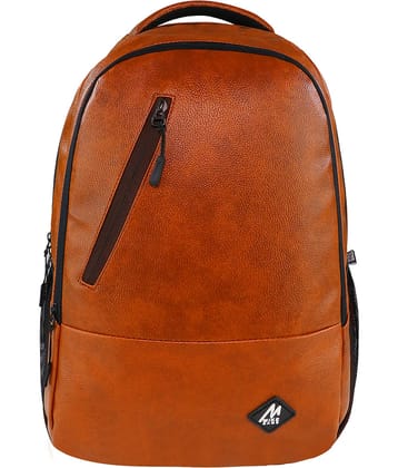 mikebags 22 Ltrs Tan P.U. College Bag