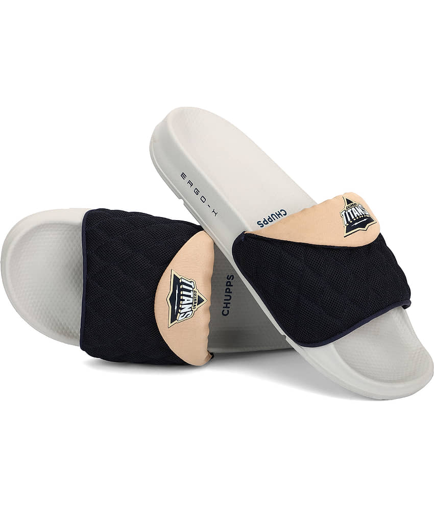 CHUPPS Navy Men's Slide Flip Flop