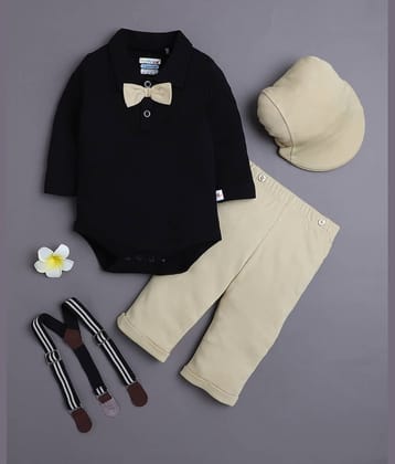 BUMZEE Pack of 1 Baby Boys Cotton Shirt & Pants Set ( Khaki )