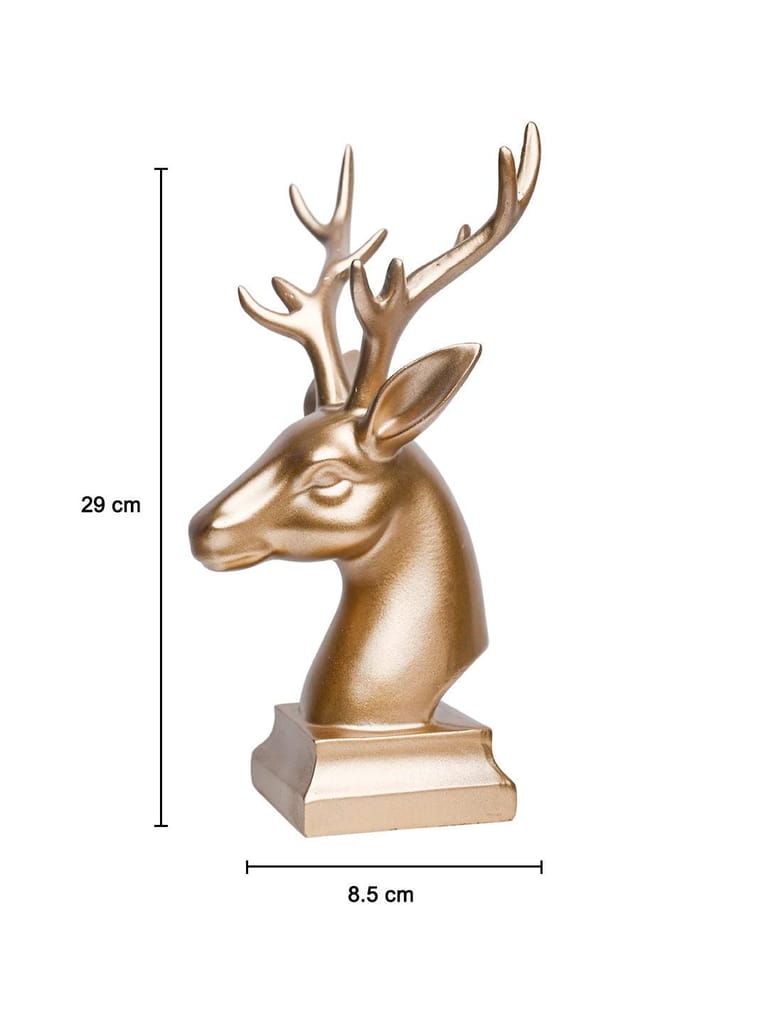 Decorative Deer Statue - 15CM | Deer Sculpture Decor Object White 15CM
