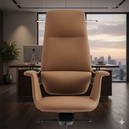 Rose Amman Luxurious High Back Chair (Brown)