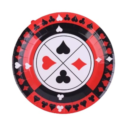 Casino Theme Party Paper Plates 9 - 10PC