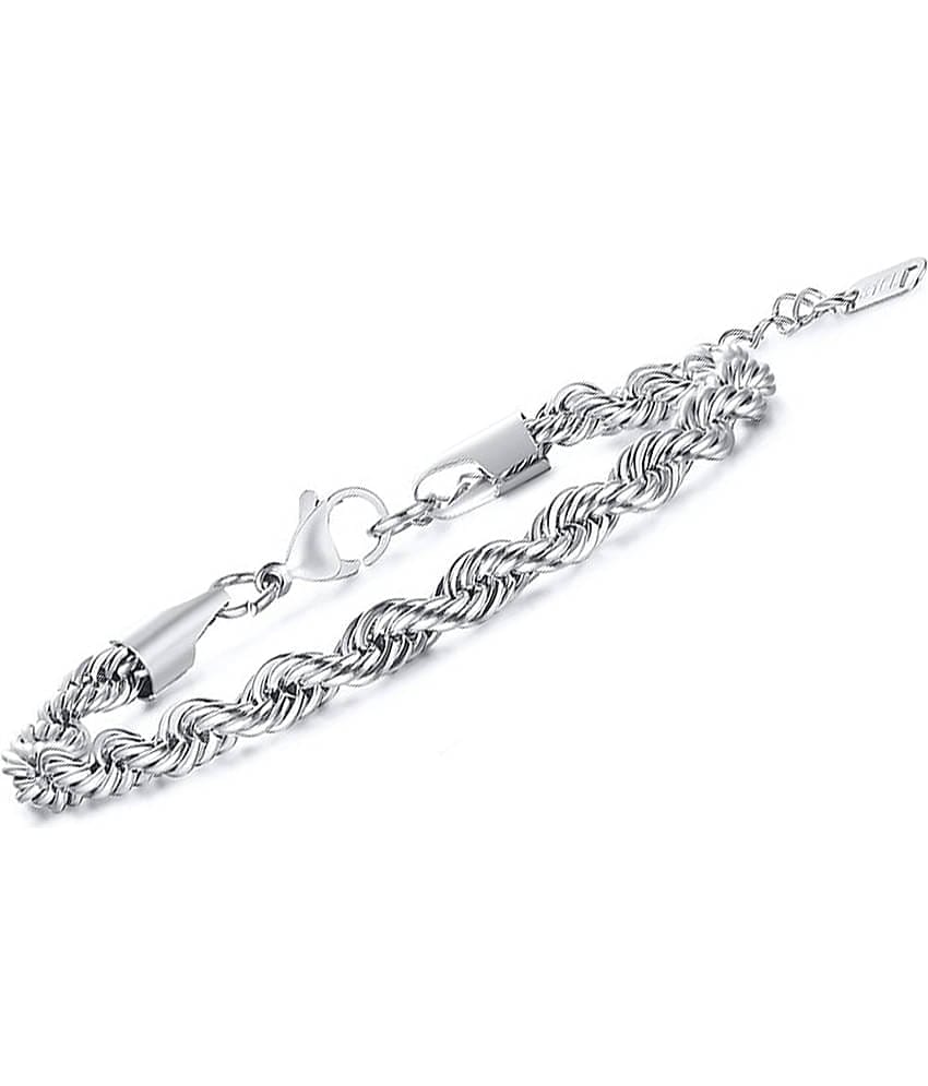 FASHION FRILL - Silver Bracelet ( Pack of 1 )
