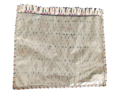 Small Cross Stitch Sewing Storage Bag with Clear Vinyl Front - 12" x 9"