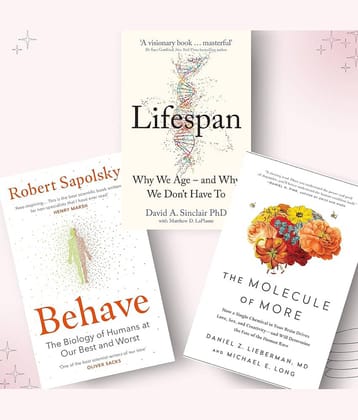 LOOKLINE Behave , Lifespan & The Molecule of More Set of 3 Novels English Bestsellers