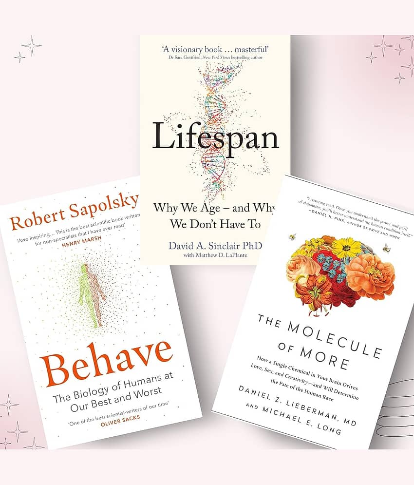 LOOKLINE Behave , Lifespan & The Molecule of More Set of 3 Novels English Bestsellers
