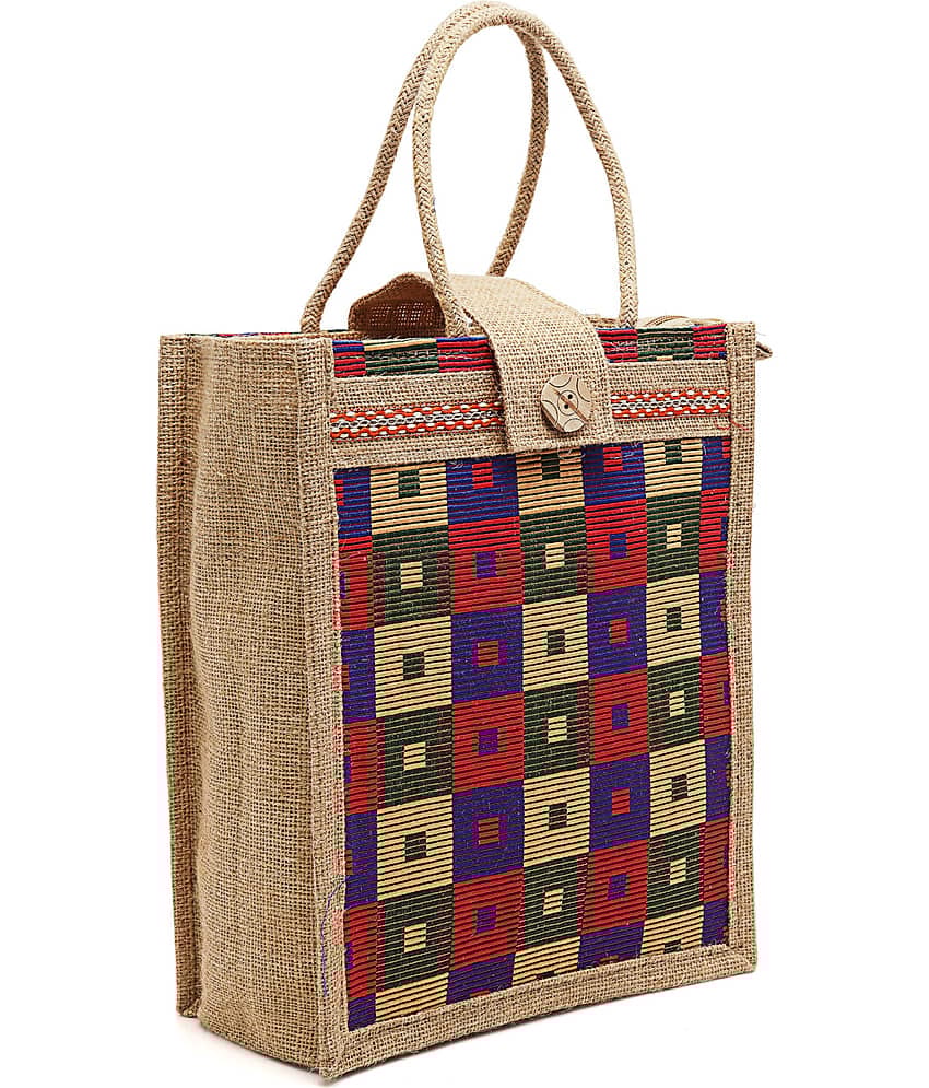 ENSAC Blue Jute Lunch Bag Pack of 1