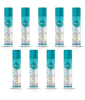 Airvel Floral Fragrance Room Spray Air Freshener for Home, Bathroom and Car 217ml ( Pack of 9 )