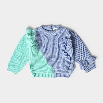 Frosty'z Chunky Knitted Girls Sweater-0 M / Purple