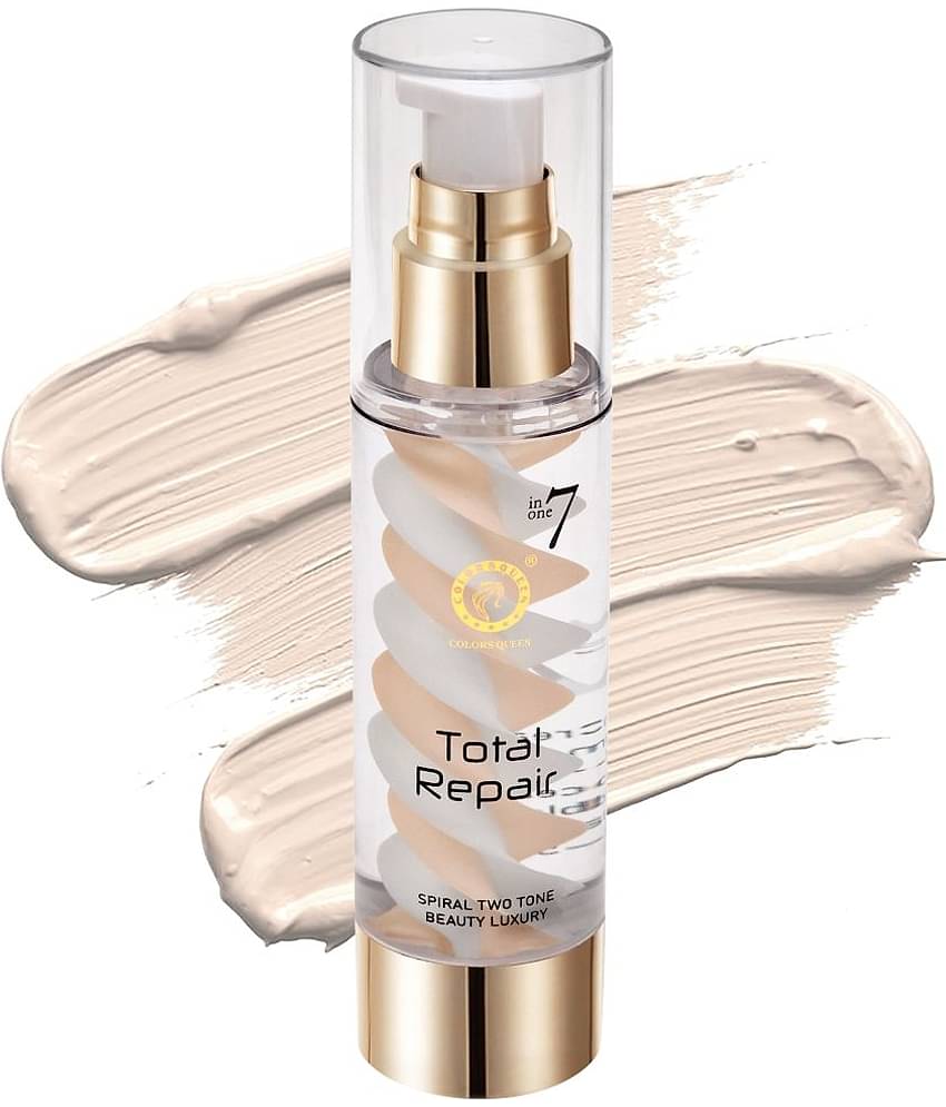 Colors Queen 7 In 1 Total Repair Liquid Matte Foundation 50ml, Ivory (Shade - 01)