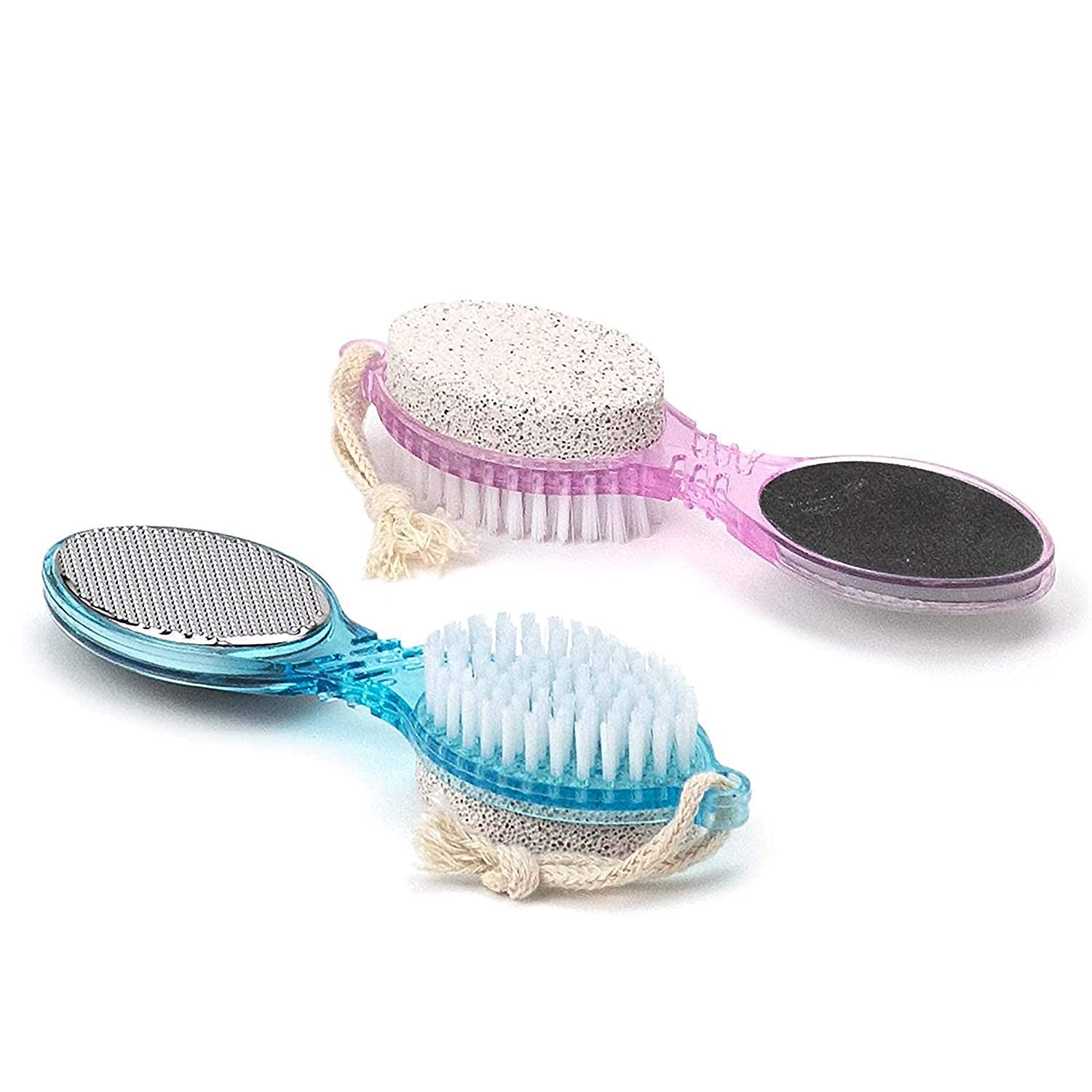 Elecsera Foot File With Pedicure Brush(4 in 1) Pack of 2 (Multicolor) (Multicolor)