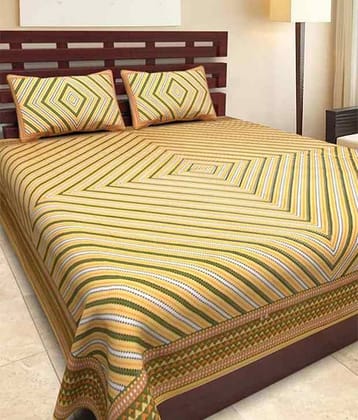 Uniqchoice Cotton King Bedsheet ( Yellow )