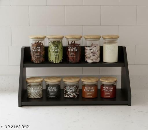 Wooden Kitchen Storage Stand | Decorative Spice Rack | Masala Stand