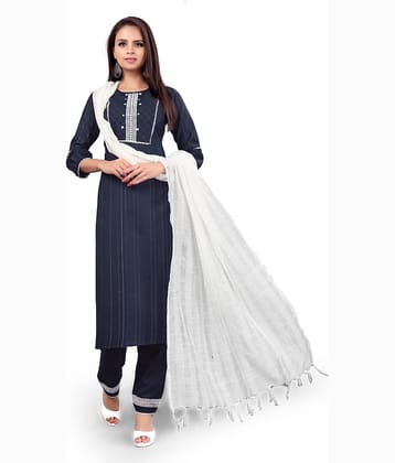 Madhuram - Black Cotton Women's Straight Kurti